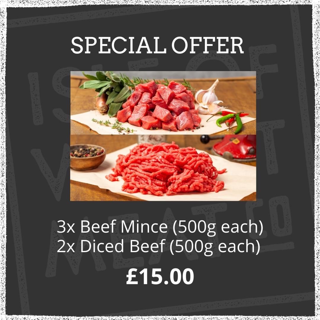Special Offer 3 X 500g Mince, 2 X 500g Diced Beef
